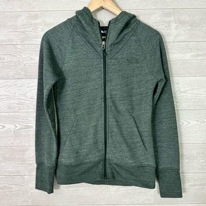 The North Face Terry Full Zip Hoodie Sweater Womens Size XS Active Cozy
